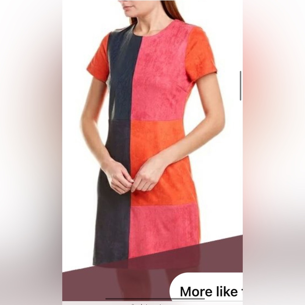 NWT $205 Julie Brown NYC Everest color block sheath shift dress SO SO SOFT Sz XL
